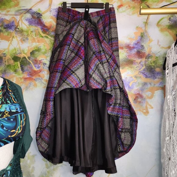 Vintage Evan Picone Tartan Plaid Wool Midi Skirt With Lining - Picture 5 of 14